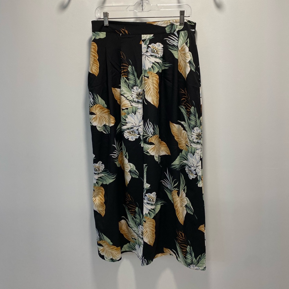 SHEIN Tropical Floral Wide Leg Pants